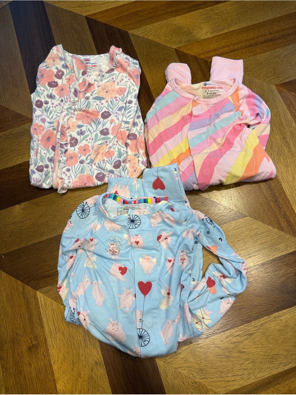 Magnetic Me Gown and 2 One Piece baby girl NB-3 0-3 & 3-6